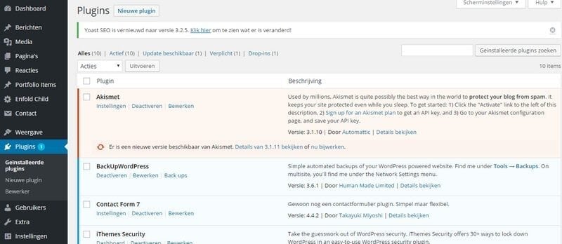 plugins-bijwerken-WordPress