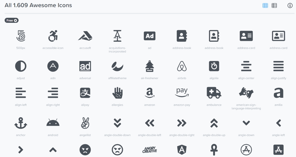 gratis font awesome icons