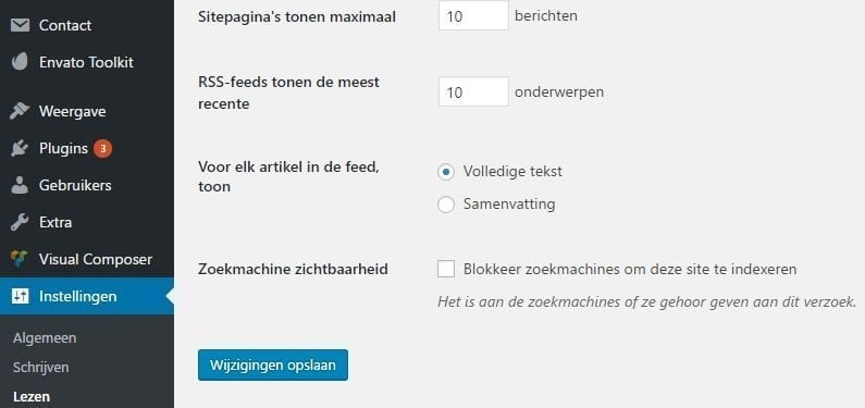 wordpress-settings read