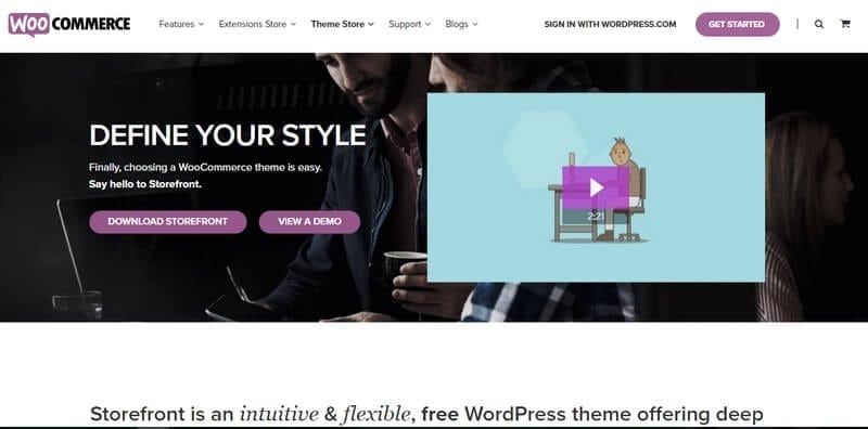 Storefront gratis wordpress theme