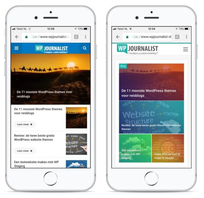 Google-met-en-zonder-AMP Google-met-en-zonder-AMP