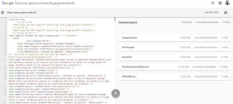 This is the tool for structured data from Google.