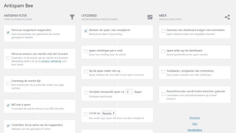 antispam-bee-instellingen