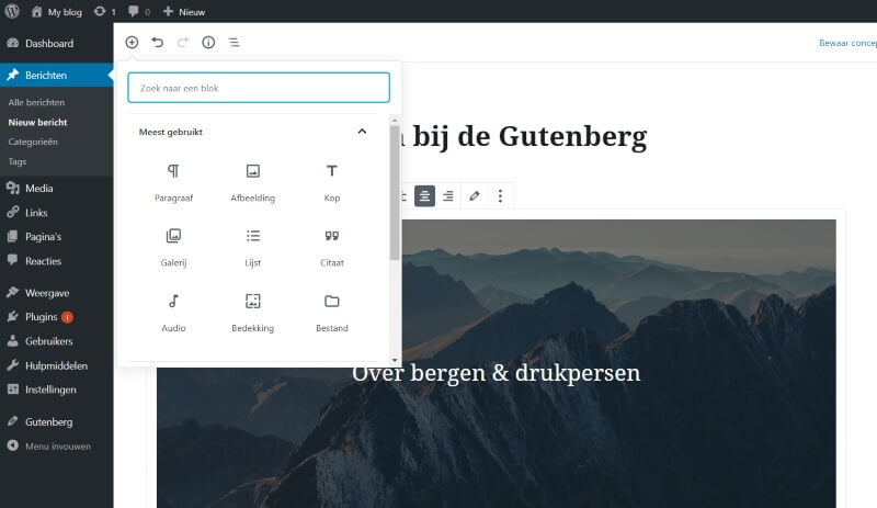 blok-toevoegen-WordPress-gutenberg-editor