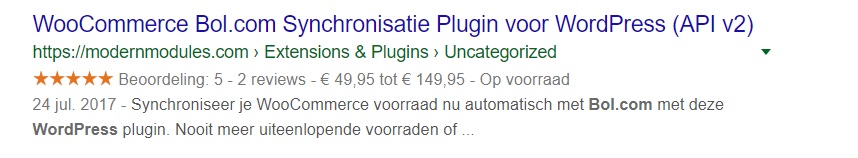 google rich snippets in zoekresultaten